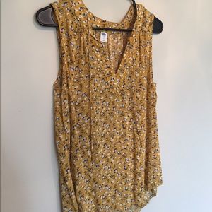 Yellow Tank Top Blouse